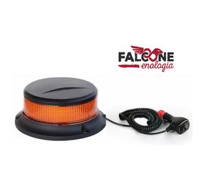 GIROFARO MINI A LED 12-24V BASE MAGNETICA 18 LED LAMPEGGIANTE BASSO MULETTO