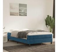 Giroletto a Molle con Materasso Blu Scuro 120x190 cm in Velluto