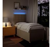 Giroletto a Molle con Materasso Crema 80x200 cm inTessuto Letto King Size Letto Matrimoniale Struttura Letto Matrimoniale Letti Matrimoniali per Camera Degli Ospiti Camera Da Letto Dormitorio Albergo