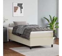 Giroletto a Molle con Materasso Crema 90x200 cm in Similpelle