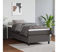 Giroletto a Molle con Materasso Grigio 100x200 cm in Similpelle
