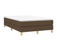 Giroletto a Molle con Materasso Marrone Scuro 120x190cm Tessuto, Letto con Contenitore a Doghe, Pocket Spring Mattress for Restful Sleep, Medium Firm Support for Back and Includes Mattress Topper