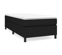 Giroletto a Molle con Materasso Nero 80x200 cm in Tessuto Letto Completo con Materasso a Molle Insacchettate e Coprimaterasso Morbido, Sostegno Medio-Duro per Schienale e Stomaco, da Letto Ospiti
