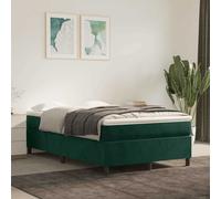 Giroletto a Molle con Materasso Verde Scuro 120x200 cm Velluto