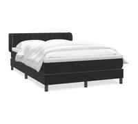 Giroletto a Molle with Pocket Spring Mattress Black Velvet 160x210 cm Adjustable Headboard Bed Frame with Upholstered Headboard Slats and Mattress Topper for Bedroom Comfortable Sleep Support