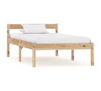 Giroletto in Legno Massello di Pino Naturale 100x200 cm VidaXL - Struttura Letto Matrimoniale Singolo per Adulti - Design Moderno, Facile Assemblaggio
