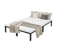 Giroletto struttura per letto in acciaio nero con rete a doghe 140 x 200 cm