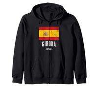 Girona Spagna | ES Bandiera Città - Bandera Española Ropa - Felpa con Cappuccio