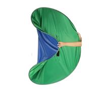 Girone Sfondi Fotografici Sfondo blu con schermo verde pieghevole for lo sfondo virtuale della conferenza video dal vivo