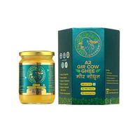 GirOrganic A2 Pure Ghee 100% Desi Gir Cow Vedic Bilona Method 500 ml Vetro + F/S