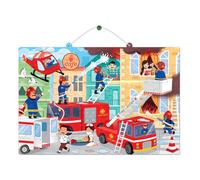 Giros Gioca A Puzzle Di Pittura 2 Facce + Incendio Dell´auto 48 Pezzi