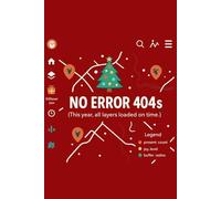 GIS No Error 404s Notebook. (6x9 in, 120 pages, 2026 Calendar): Christmas Map Humor