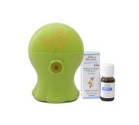 Gisa Wellness Scricciolo Diffusore Umidificatore Ultrasuoni Bambini + Respiro Kids Sinergia Oli Essenziali Puri Balsamici. Combo Lampada Notturna e olio essenziale per naso chiuso e raffreddore