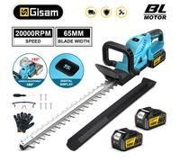 Gisam Tagliasiepi Elettrico Brushless da 65MM, Rotante, per Giardinaggio e Paesaggistica, Compatibile con Batteria Makita 18V