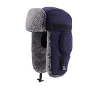 Gisdanchz Aviatore Cappello Russo Cappello Uomo con Paraorecchie Invernali Sci Ushanka Colbacco Invernale Impermeabile Russia Neve Berretto Cappelli Inverno Blu Reale