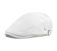 Gisdanchz Coppola Uomo Estiva Rete Traspirante Cappello Berretto Basco Estivo Uomo Leggero Regolabile Coppola Cappelli Estivi, Bianco One Size