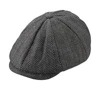 Gisdanchz Lana Inverno Coppola Siciliana Uomo Donna Confortevole Caldo Vintage Berretto Vestiti e Accessori Basco Scozzese Cappello Irlandese Newsboy cap Ivy Driving Caps Nero M