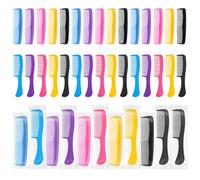 Gisdo Set di 20 pettini per capelli, confezionati singolarmente, pettine tascabile e spazzola a denti larghi, per donne e bambini, hotel, Airbnb, rifugio, senzatetto, casa di cura, beneficenza (colore