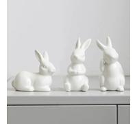 GISELA D Coniglietti pasquali, decorazione pasquale, decorazione pasquale, decorazione per Pasqua, decorazione davanzale, 3 pezzi