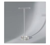 GISELA D Espositore per orecchini a forma di T, in acrilico, per espositori e orecchini, per display al dettaglio, per fotografia, colore: trasparente, 14 cm