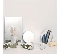 GISELA D Lavagna a specchio in acrilico a forma geometrica, set di accessori per sfondo fotografico, ornamenti, foglio riflettente (argento, 5 pezzi)