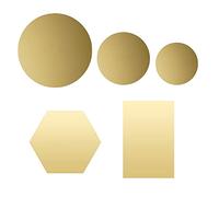 GISELA D Tavola riflettente a specchio in acrilico a forma geometrica per sfondo fotografico, set di ornamenti fotografici foglio riflettente (oro, 5 pezzi)