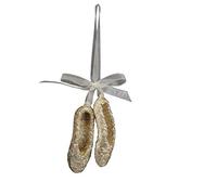 Gisela Graham Decorazione dell'albero di Natale delle scarpe da balletto glitter oro