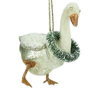 Gisela Graham : Decorazione Natale: Oca di vetro laccato