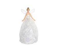 Gisela Graham - Decorazione natalizia con albero glitterato, colore: argento