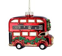 Gisela Graham London - Decorazione da Appendere a Due Piani, Colore: Rosso