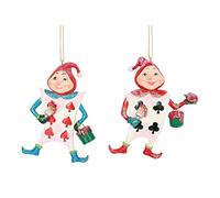 Gisela Graham : Playing Card Men Decorations (Set of 2)