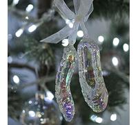 Gisela Graham - Scarpe da ballerina in acrilico con decorazione per albero