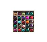 Gisela Graham Set di 25 mini palline di vetro multicolore opaco per decorare il tuo albero di Natale