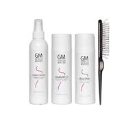 Gisela Mayer - Set per la cura delle parrucche, shampoo 200 ml + balsamo 200 ml + conditioner 200 ml + spazzola
