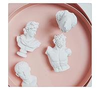 Gisela - Mini busti statue di personaggi famosi scultura ornamento busto greco in gesso stile resina artigianato Desktop Art Home Decor artigianato fotografia artigianato (4 pezzi)