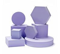 Gisela - Set di 8 decorazioni per fotografie, per gioielli, bigiotteria, cosmetici, strumenti per il trucco, in schiuma, geometria stereo