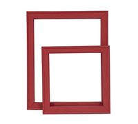 Gisela - Set di accessori per fotografia, stile nordico, stile semplice, con cornice in legno, decorazione da tavolo, per gioielli, trucco, cibo, piccola borsa (rosso scuro)