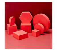 Gisela - Set in schiuma rossa per espositori di prodotti, accessori, gioielli, cosmetici, modellini, profumi e bigiotteria, perfetto per realizzare il tuo prodotto (8 pezzi)