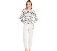 GISELA x Harry_Potter Pigiama Donna Invernale in Coral Fleece | Maglia Maniche Lunghe + Pantaloni con Stampa Edvige | Caldo Soffice Morbido | Art. 20356 (IT, Testo, M, Regular, Regular, Multicolore)