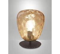 Gisella lampada tavolo vetro ambra ø 20 interruttore [EEK: A]