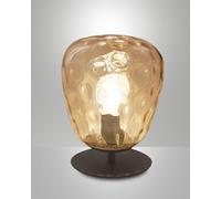 GISELLA LAMPADA DA TAVOLO AMBRA IN VETRO E METALLO 1 LUCE ATTACCO E27