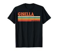 Gisella Retro Personalizzato Nome Vintage Stripes Maglietta