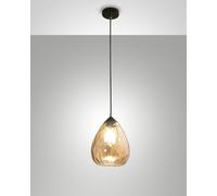 GISELLA SOSPENSIONE 1 LUCE AMBRA D.20cm ATTACCO E27 ALTEZZA REGOLABILE