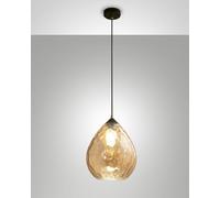 GISELLA SOSPENSIONE 1 LUCE AMBRA D.26CM ATTACCO E27 ALTEZZA REGOLABILE