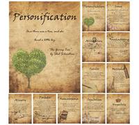 gisgfim 11 pezzi di poster vintage con elementi di lingua e letteratura inglese per decorazioni per aule di scuole medie e superiori o per fornit