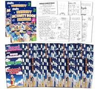 gisgfim 192 mini libri di attività della natività di Natale Bulk per bambini dai 4 ai 12 anni Mini libro da colorare di Natale labirinto parola scramble di più per religioni partito Goodie Bags