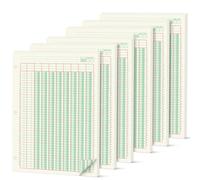 gisgfim 2 blocchetti da 100 fogli per analisi colonnare, 3 fori, libro contabile, 20,5 x 28,9 cm, blocco di carta a doppia pagina, blocchi colonnari per contabilità aziendale e dati (libro mastro a 8