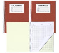 gisgfim Confezione da 1 quaderno minimalista per laboratorio chimico senza carbone, quaderno per studenti e laboratori, 20,5 x 27,9 cm, 50 set di pagine, 100 fogli totali con pagine a griglia