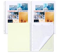 gisgfim Confezione da 2 quaderni per laboratorio di chimica senza carbone, copie in carbonio, per studenti e laboratori, 20,5 x 27,9 cm, 50 set di pagine, 100 fogli totali a griglia scientifica