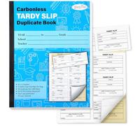gisgfim Tardy - Libro con duplicati senza carbone, facile da rimuovere, pieghevole e strappato, per studenti, arrivi in ritardo, materiale scolastico, insegnante, 400 pezzi/blocco (1 blocchetto)